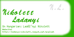 nikolett ladanyi business card